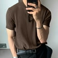 thumbnail image 6 of INCERUN Mens Daily Round Neck Tops Pinstripe Short Sleeve T-Shirt, 6 of 8