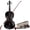 Black, variant on 4/4 Full Size Natural Acoustic Violin with Case, Bow, and Rosin - Ideal for Student and Beginners, Natural