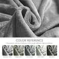 thumbnail image 5 of blunique Fleece Blanket Solid Lightweight Flannel Fuzzy Cozy Soft, King 104x90 inches, Gray, 5 of 7