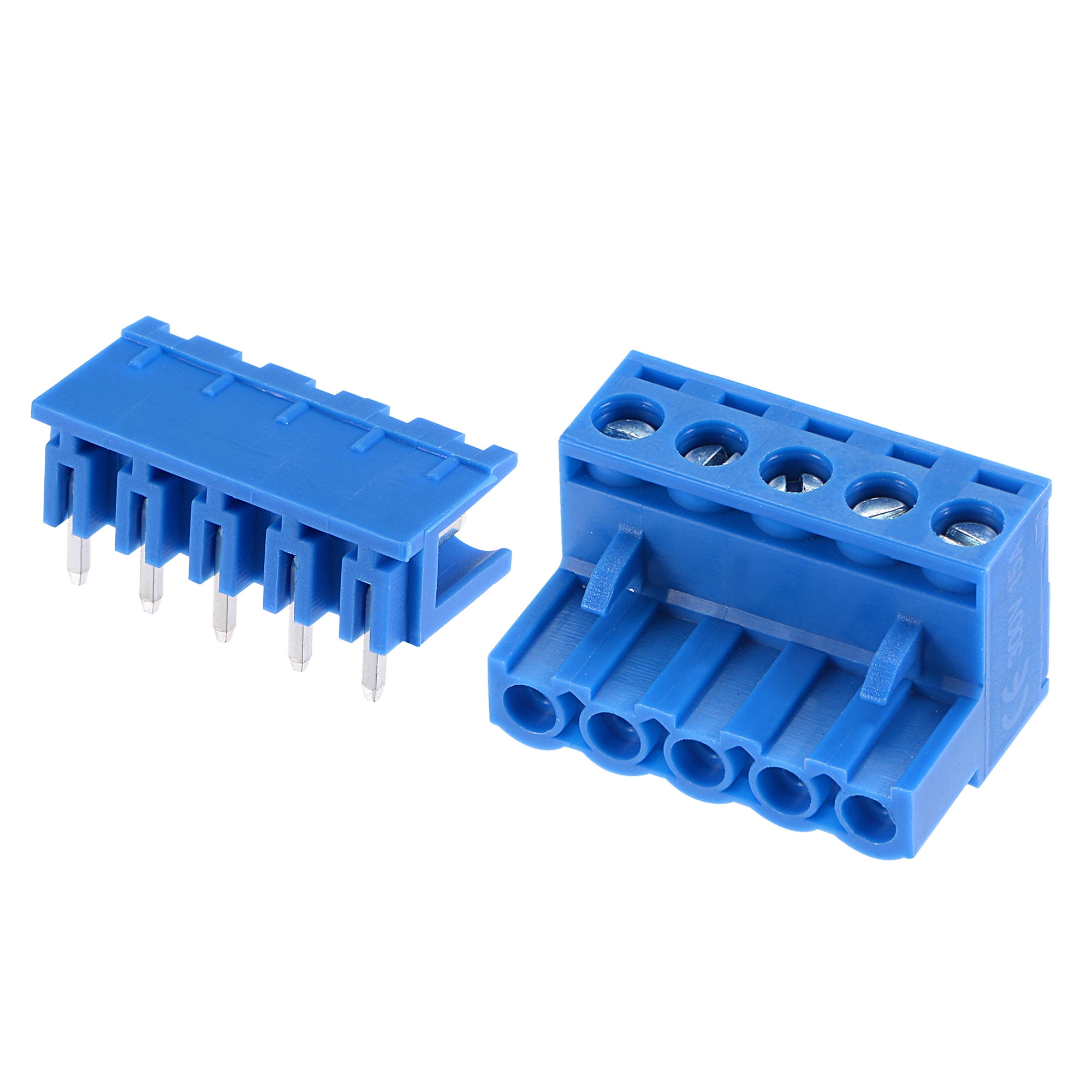 10 x plug-in 4-Way PCB Screw Terminal Block 5.08 mm 