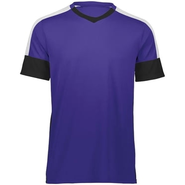 Youth Wembley Soccer Jersey - Purple, Black & White - Large