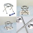 thumbnail image 4 of U.S. Outdoor Portable Folding Toilet with Stainless Steel Frame, 4 of 6