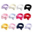 thumbnail image 3 of Thinsont Coral Velvet Head Band Cute Portable Elegant Bowknot Makeup Face Washing Women Headband Headwear Birthday Gift Rose Red, 3 of 6