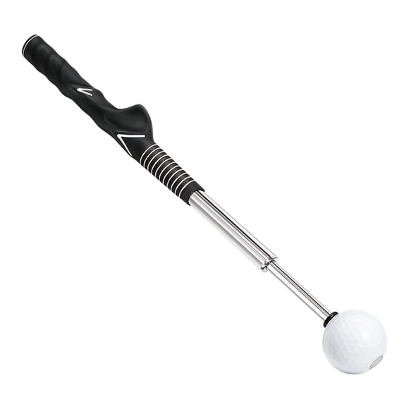 Golf Swing Trainer with Retractable Shaft & Sound Feedback,Tempo Training Aid for Right-Handed Golfers,Portable 14.96 to 27.95 Inch Practice Stick,SouMaox