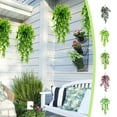 thumbnail image 1 of Plantas colgantes artificiales - 2 paquetes de 75 cm de enredaderas de hiedra sintética para decoración de paredes y cestas • interior/exterior • Morado/rojo/verde/amarillo/blanco, 1 of 6