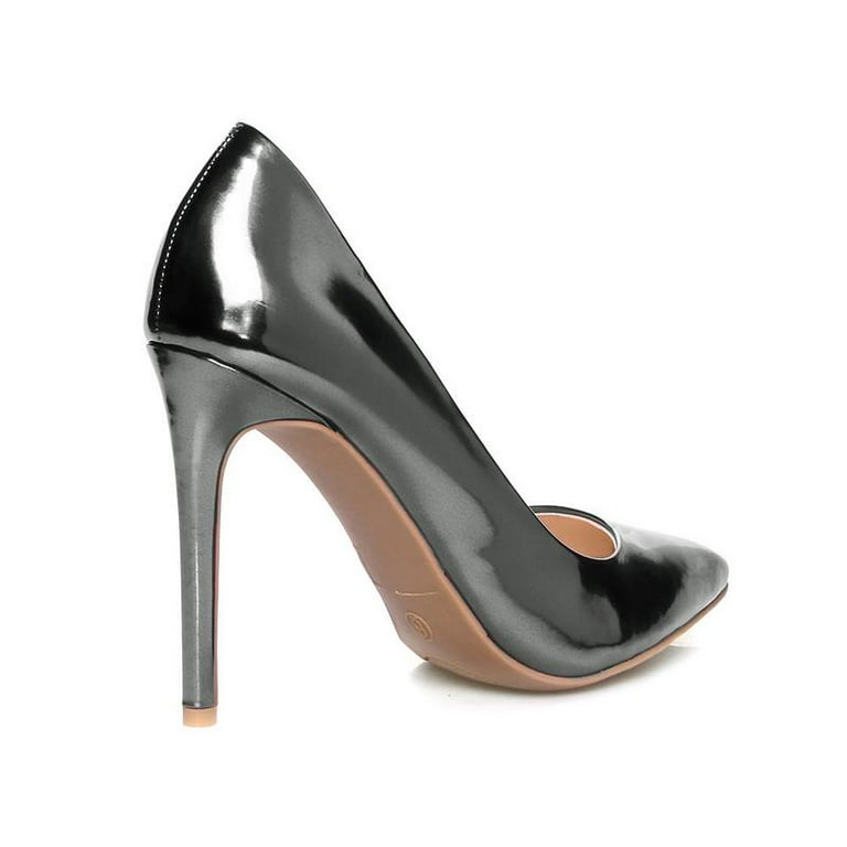 Pewter high cheap heel shoes