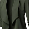 thumbnail image 4 of CILENON Christmas Women Womens Casual Blazers Open Front Long Sleeve Work office Suit Jacket Stylish Blazer for Professional and Everyday Wear Striped Cardigan(Army Green,XXL), 4 of 5