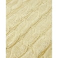 thumbnail image 7 of Wrapables Winter Warm Chunky Cable Knit Infinity Scarf and Beanie Set, Beige, 7 of 7