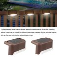 thumbnail image 4 of Worallymy 8 Uds. luces LED solares para cubierta impermeables lámparas de paso de escalera de pared para exteriores para valla Patio camino de jardín Worallymy JD735807087, 4 of 7