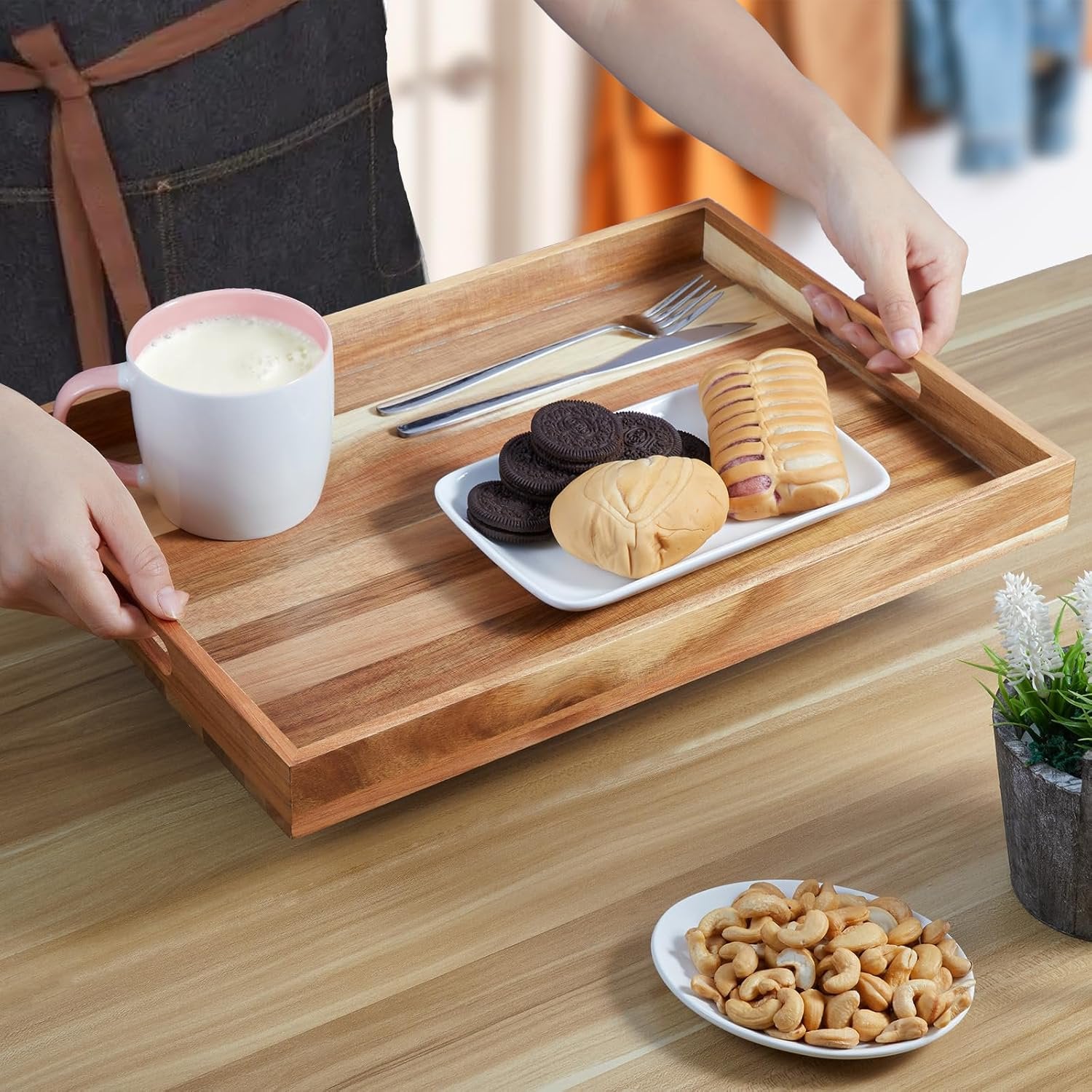 iDESIGN Acacia Wood Serving Tray - Walmart.ca