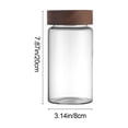 thumbnail image 3 of Borosilicate Glass Food Storage Containers Sealed Heatproof Jar with Maple Wood Lid for Coffee Grain Tea, 3 of 8