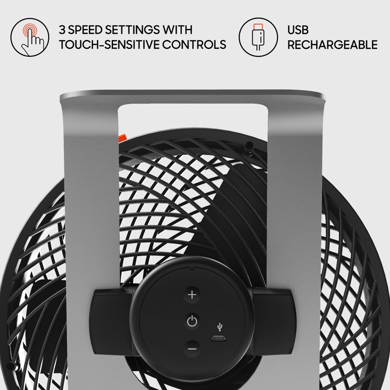 Sharper Image Rechargeable Go 9 Fan with Stand - Walmart.com