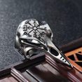 thumbnail image 2 of GKNET 10pcs Bird Skull Gothic Plague Doctor Raven Crow Ring Adjustable ​, 2 of 4
