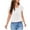 White, variant on Shirts for Women Black Women Leisure Fashion Flying Seeve Pullover Chiffon Short Sleeve Round-Neck Tops Gift for Womens Tops