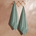 thumbnail image 3 of MyOwn Premium Cotton Oversized 2 Pack Bath Sheet 35x70 - 100% Pure Cotton - Ideal for Everyday use - Ultra Soft & Highly Absorbent - Machine Washable - Jade, 3 of 5