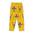thumbnail image 5 of Balery Mardi Gras Crayfish and Fleur de lis print Women's Pajama Pants,Ultra Lightweight Pjs,Lounge Pant-Large, 5 of 9