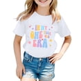 thumbnail image 1 of JTieacloth T-Shirt Décontracté à Manches Courtes et Col Rond pour Enfants, Lettres, Tailles 0-1 An, 1 of 3
