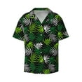thumbnail image 2 of Lsque Tropical Leaves1 print Men's Cuban Collar Short Sleeve Shirt Summer Beachwear Casual Button Down Fashionable Vacation Leisure Shirt-4X-Large, 2 of 7
