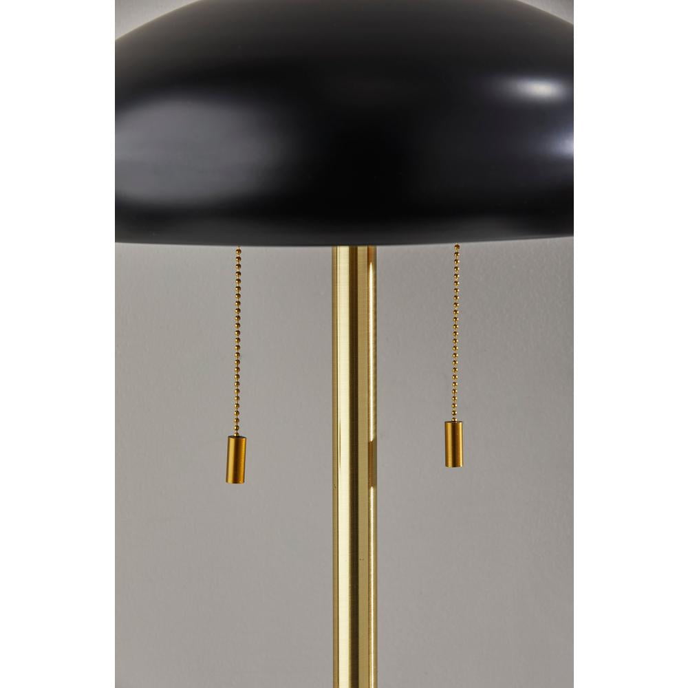Adesso Home Cap Floor Lamp in Black Color made of Metal