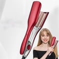 thumbnail image 1 of Hair Crimper with Dual Barrel Design, Adjustable Temperature, Ceramic Curling Iron for Volumizing, 1 of 4