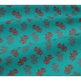 thumbnail image 5 of oneOone Viscose Jersey Turquoise Blue Fabric Floral Block Craft Projects Decor Fabric Printed By The Yard 60 Inch Wide, 5 of 5