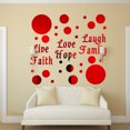 thumbnail image 4 of Solid Circle Love Life Laugh Wall Sticker, 4 of 5