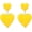 Yellow, variant on Double Heart Earrings for Women,Love Heart Dangling Drop Earrings Pink Heart Dangle Earrings Valentine's Day Statement Earrings
