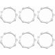 thumbnail image 1 of 6 anillos de servilleta de plata redondos de aleación de metal de bambú con forma de junta para mesa de comedor, decoración para invitados, porta toallas., 1 of 9