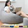 thumbnail image 7 of Lazy Sofas Cover Large Bean Bag Cover Without Filler Adults Couch Living Room Bedroom Home Tatami Lounger Comfortable Seat Cover (gray 100x120cm), 7 of 7