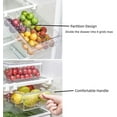 thumbnail image 4 of Undershelf Fridge Drawer Organizer, Easy Pull-Out Storage with Clear Dividers for Cheese, Fruits, Vegetables, Snacks, and Deli Meats, 12x7.8x3.7, 4 of 9
