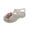 E062-White, variant on hengsof Girls' Soft Sole Jelly Princess Shoes, Spring Summer Beach Sandals, Cute and Comfortable Children's Shoes