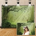 thumbnail image 1 of Green Forest Backdrop Fairy Backdrop for Photography Spring Natural Scenery Butterfly Background Jungle Grass Tree, 1 of 5