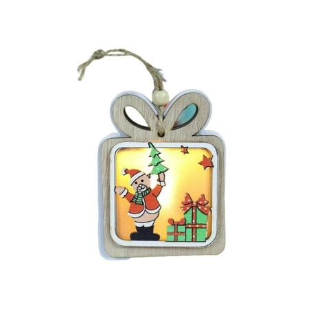 

Christmas Tree Decoration Prop Battery-powered Lighting Xmas Pendant Scene Layout Pendant Accessory Festival Pendants Props Gift box