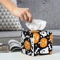 thumbnail image 4 of Tissue Box Cover, cute pumpkins halloween Leather Tissue Box Holder - Tissue Case Facial Paper Organizer for Bathroom, Vanity Countertop, Tabletop, Car, Night Stands, 4 of 7