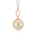thumbnail image 2 of ANGARA Golden South Sea Cultured Pearl Ornate Bale Pendant in 14K Rose Gold for Women | June Birthstone, Birthday, Anniversary, Jewelry Gift for Women | Natural Pearl Necklace, 2 of 5
