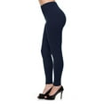 thumbnail image 4 of Kuda Moda 5 Pack Women's High Waist Warm Thermal Fleece Lined Full Length Leggings with Flattering Front Seam, 4 of 7