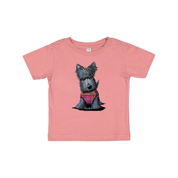 Inktastic Scottie Dog in Plaid Boys or Girls Baby T-Shirt