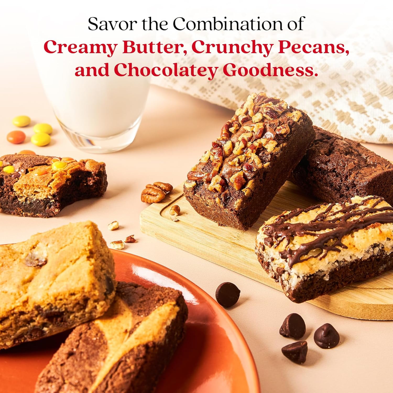 David's Cookies Assorted Brownies & Crumb Cake Bakery Desserts in Gift Tin, 3 Lbs