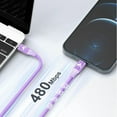 thumbnail image 2 of XUDUO USB C Cable, [3 Pack 6FT] USB C Charger Cord Nylon Braided 3A Type C Fast Charging Cable for Samsung Galaxy S24/S23/S22/S21/S20-Purple, 2 of 5