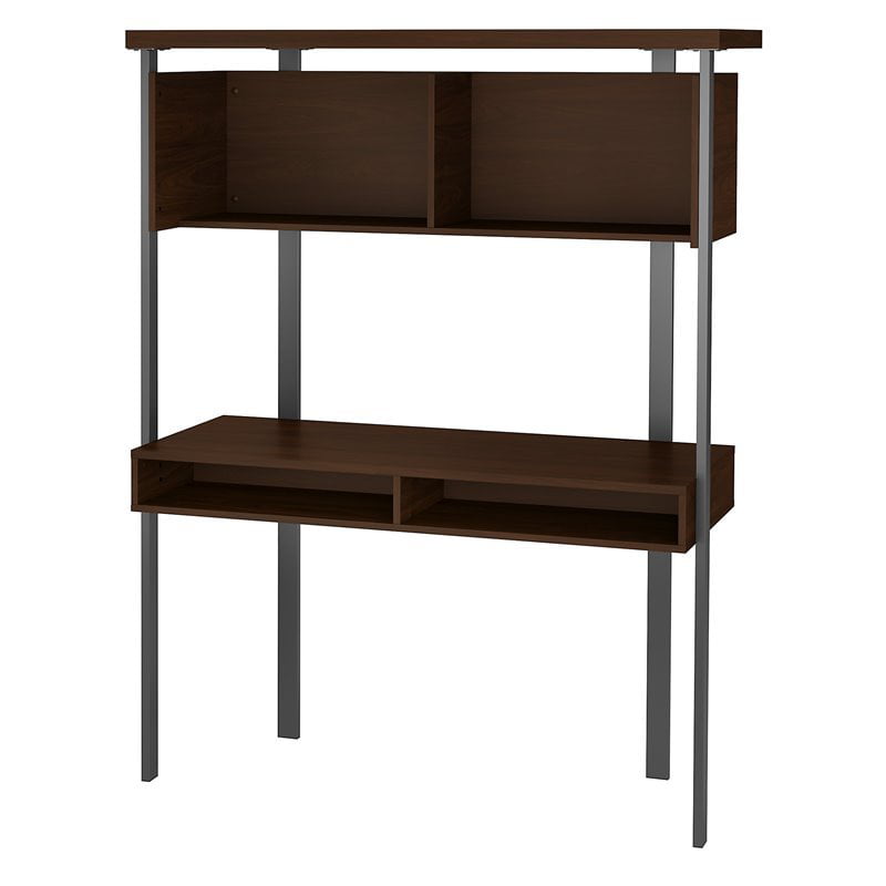 Architect Small Computer Desk With, Narrow Desk With Shelves
