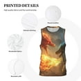 thumbnail image 3 of Naloa Red And Blue Fire Dragon B Basketball Jersey Reversible Men's Mesh Athletic Sports Shirts Training Practice S-4XLLarge, 3 of 6