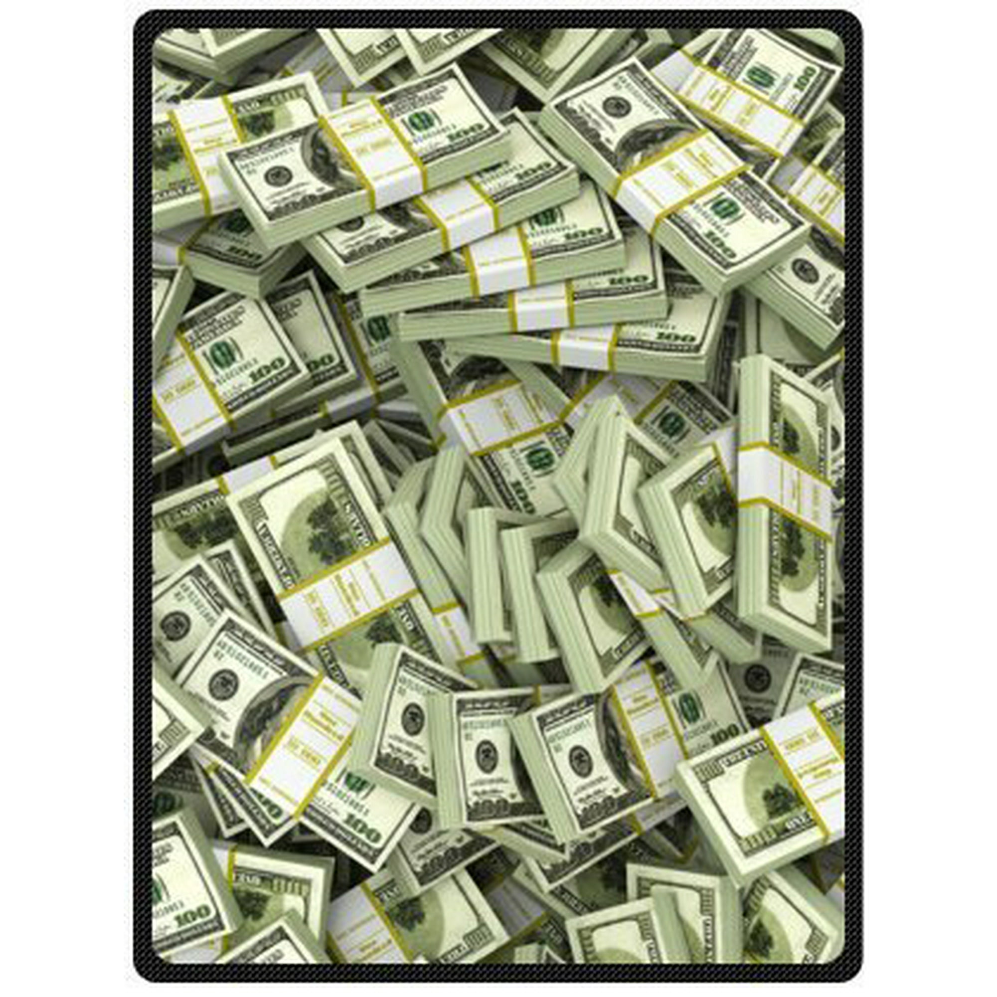 Rylablue Cute Us Dollar Currency Money Fleece Throw Blanket 58x80 Inches