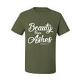 thumbnail image 2 of Wild Bobby Beauty From Ashes Isaiah 61:3 Inspirational/Christian Men Graphic Tee, Military Green, Small, 2 of 5