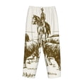 thumbnail image 7 of Fotbe Cattle Drive By Two Cowboys Women's Pajama Pants,Sleepwear Pants,Pj Bottoms Drawstring And Pockets-Large, 7 of 7