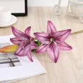 thumbnail image 3 of 1Pc Artificial Flower Decorative Home Decoration Gift Short Branch Fake Lily Bouquet Simulation Flower for Living Room White, 3 of 4