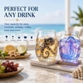 thumbnail image 3 of Artisanal Blue Ringed Octopus Glassware, Artistic 3D Octopuses Stemless Wine Glasses, Handcrafted Marine Animal Bar Glass, for Ocean Lovers, 3 of 7