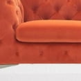 thumbnail image 3 of HomeRoots 488834 30 x 97 x 40 in. Orange Silver Chesterfield Sofa, 3 of 5