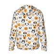 thumbnail image 3 of Daiia Dog Faces UPF 50+ Sun Protection Hoodie Jacket Lightweight Long Sleeve Sun Shirt for Women Men with Pocket Hiking Outdoor-, 3 of 9