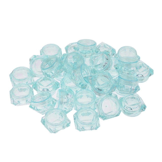 30Pcs Plástico Vacío Caja de cosméticos Caja Crema hidratante Loción Verde Zulema Tarros cosméticos con tapas