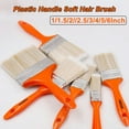 thumbnail image 2 of 1/1.5/2//2.5/3/4/5/6Inch Paint Brush Home Decoration Varnish Brush Wall and Furniture Paint Tool Plastic Handle Soft Hair Brush (2.5 inch), 2 of 7